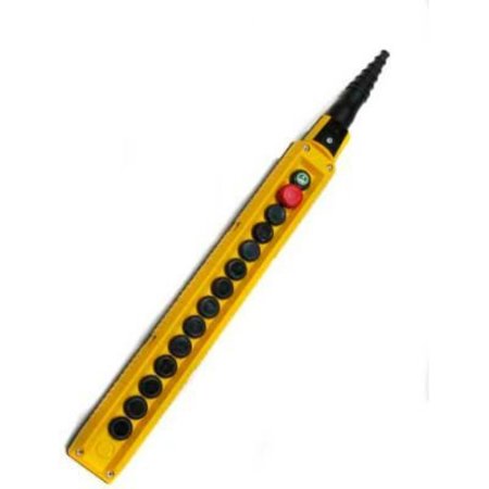 SPRINGER CONTROLS CO T.E.R., F70DY12001200001 MIKE Pendant, 14 Button, Yellow, 2-Speed Buttons F70DY12001200001